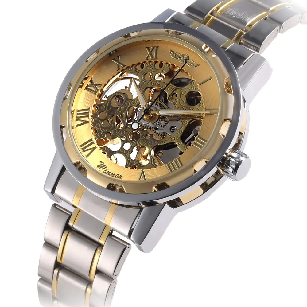 Stylish Business Casual Hollow Space Gold Watch - Image 10