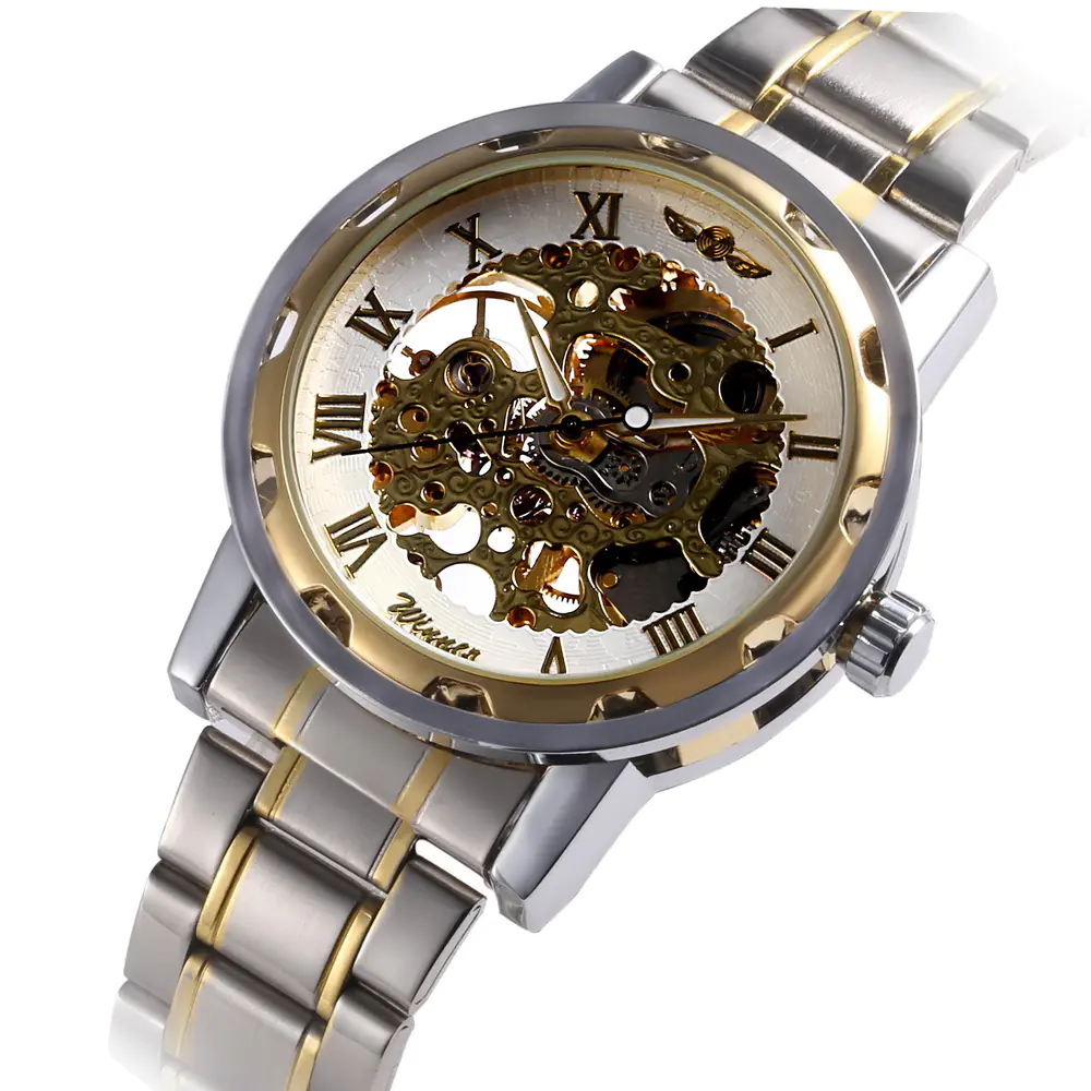 Stylish Business Casual Hollow Space Gold Watch - Image 11
