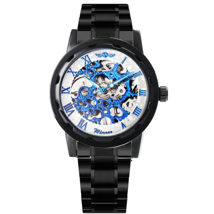 Stylish Business Casual Hollow Space Gold Watch - Image 15