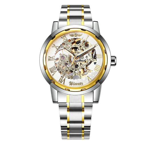 Stylish Business Casual Hollow Space Gold Watch - Image 18