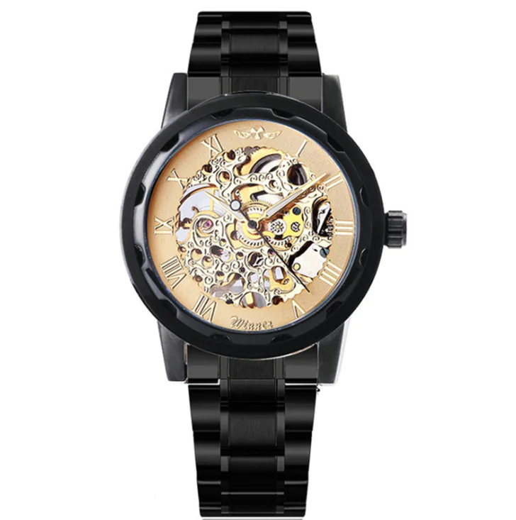 Stylish Business Casual Hollow Space Gold Watch - Image 19