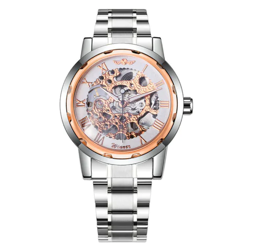 Stylish Business Casual Hollow Space Gold Watch - Image 21