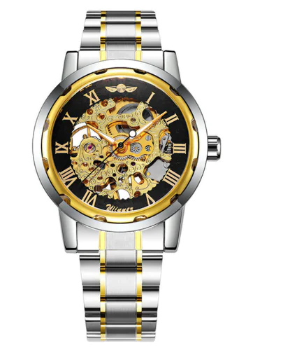 Stylish Business Casual Hollow Space Gold Watch - Image 6