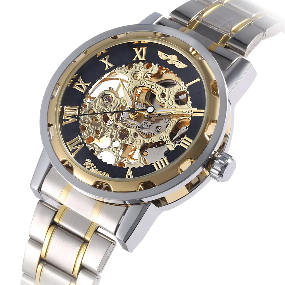 Stylish Business Casual Hollow Space Gold Watch - Image 8