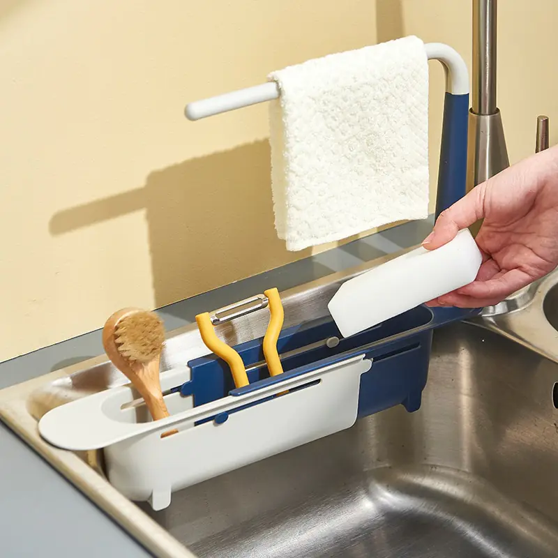 Telescopic Sink Organizer Rack Basket - Image 4