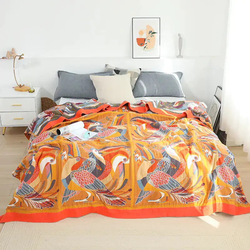 Throw Blanket Bedspread Tropical Garden - Image 8