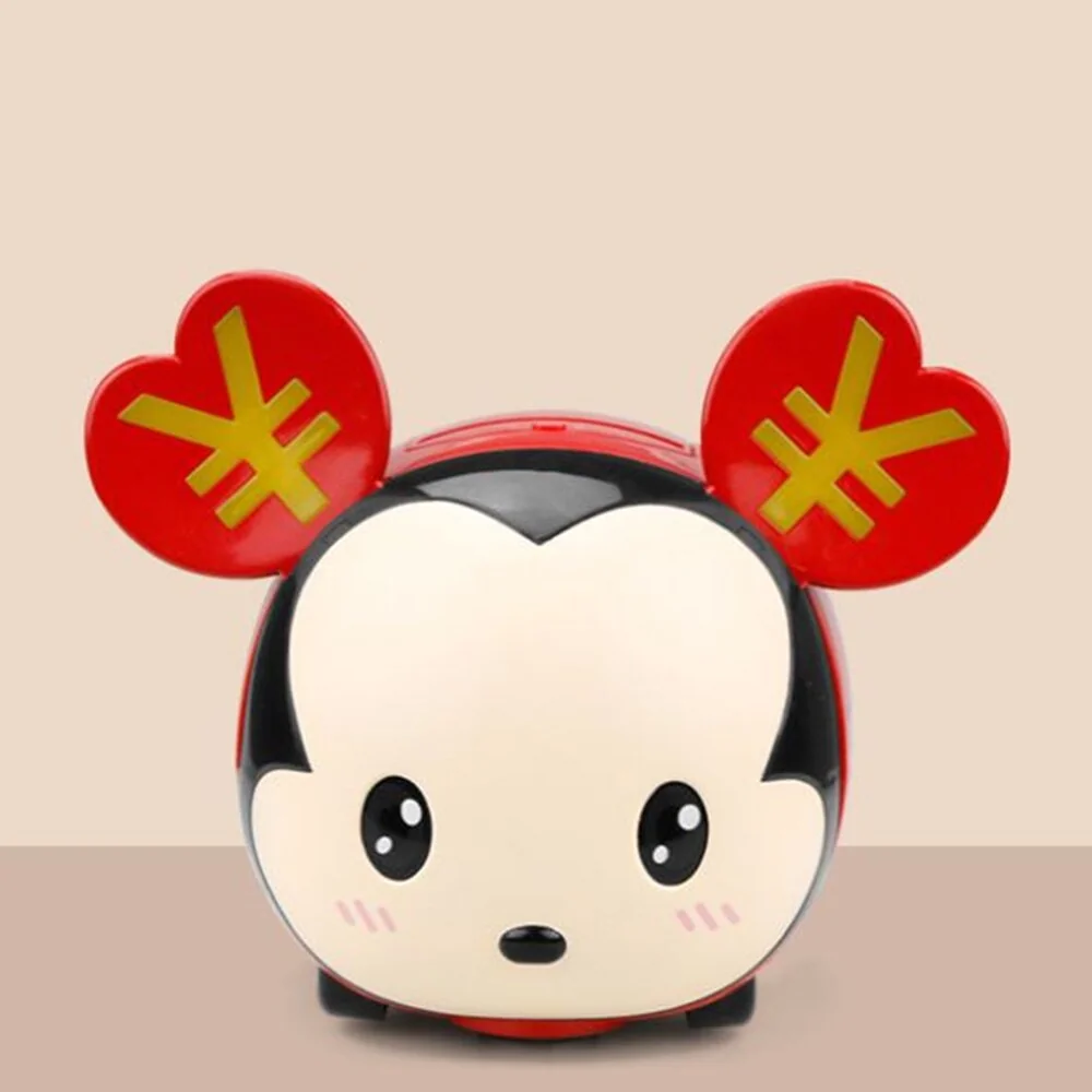 Traditional Chinese Mouse Automatic Coin Bank: Cute Rat Year Mascot, Red Pocket Money Saving Box for Kids - Image 3