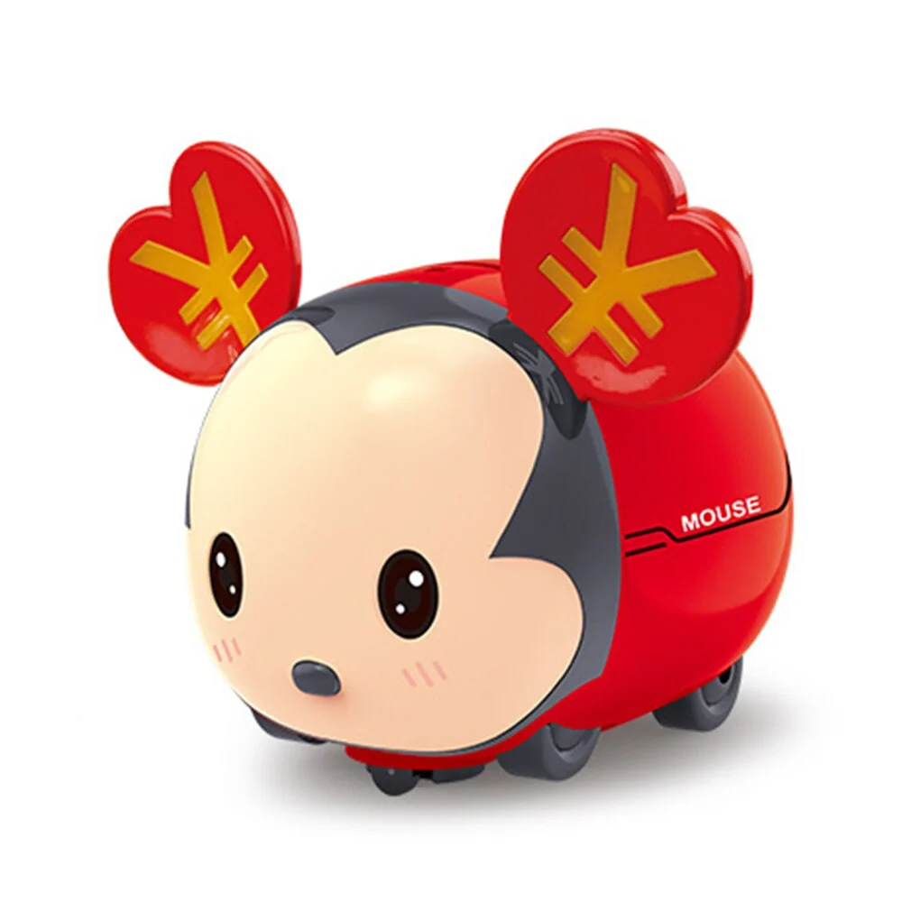 Traditional Chinese Mouse Automatic Coin Bank: Cute Rat Year Mascot, Red Pocket Money Saving Box for Kids - Image 7