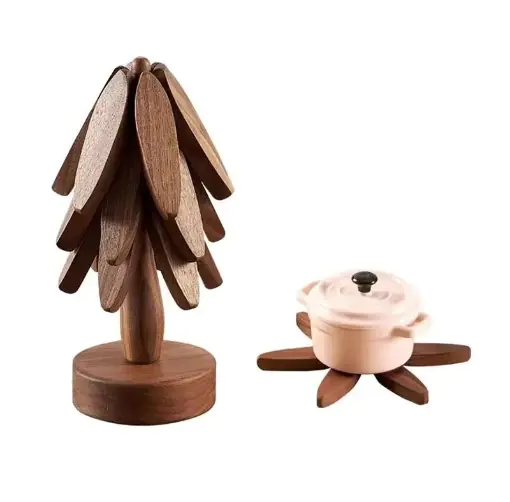 Tree Design Stand Wooden Coaster - Image 3