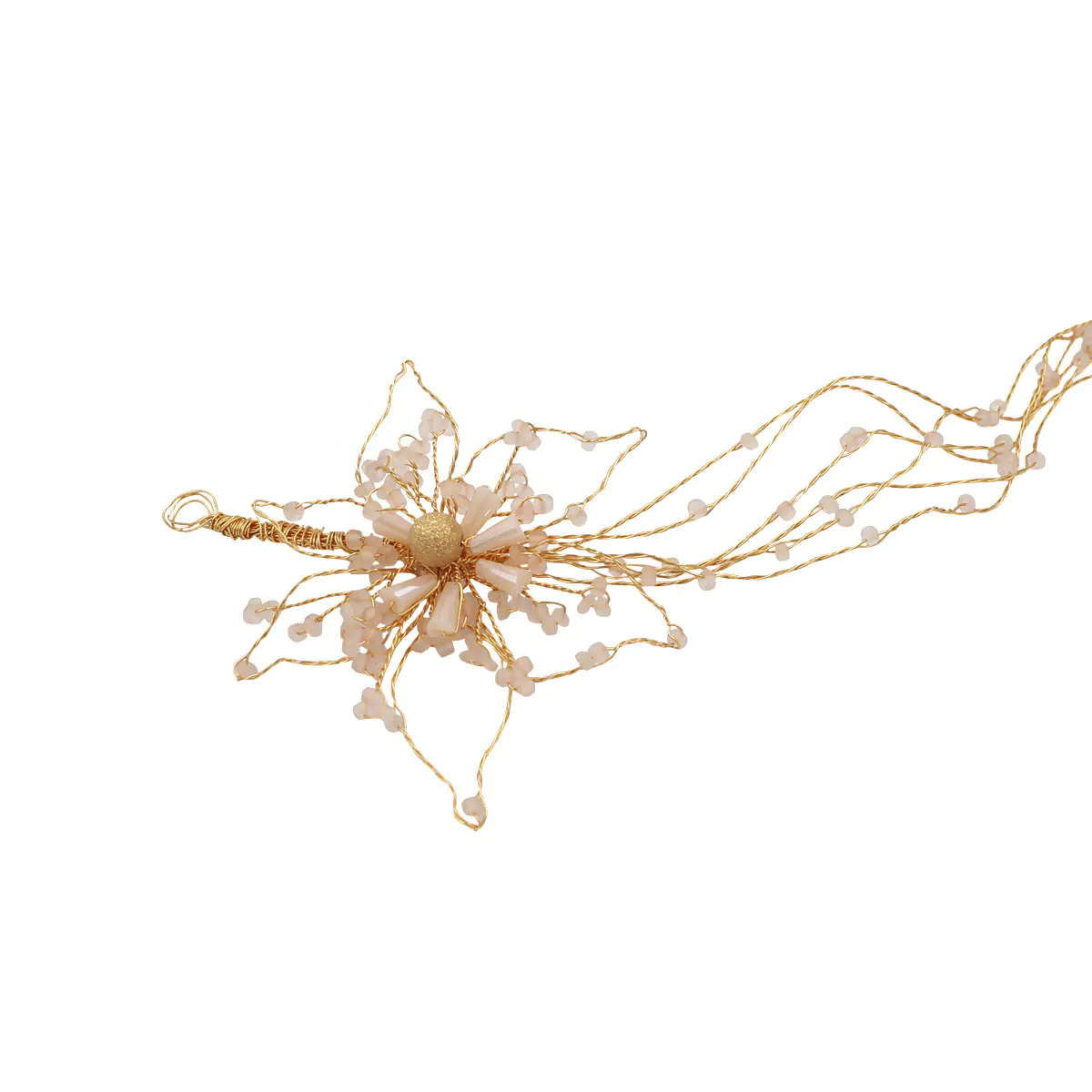 Unique Handmade Colorful Porcelain Bead Bridal Headband - Image 3