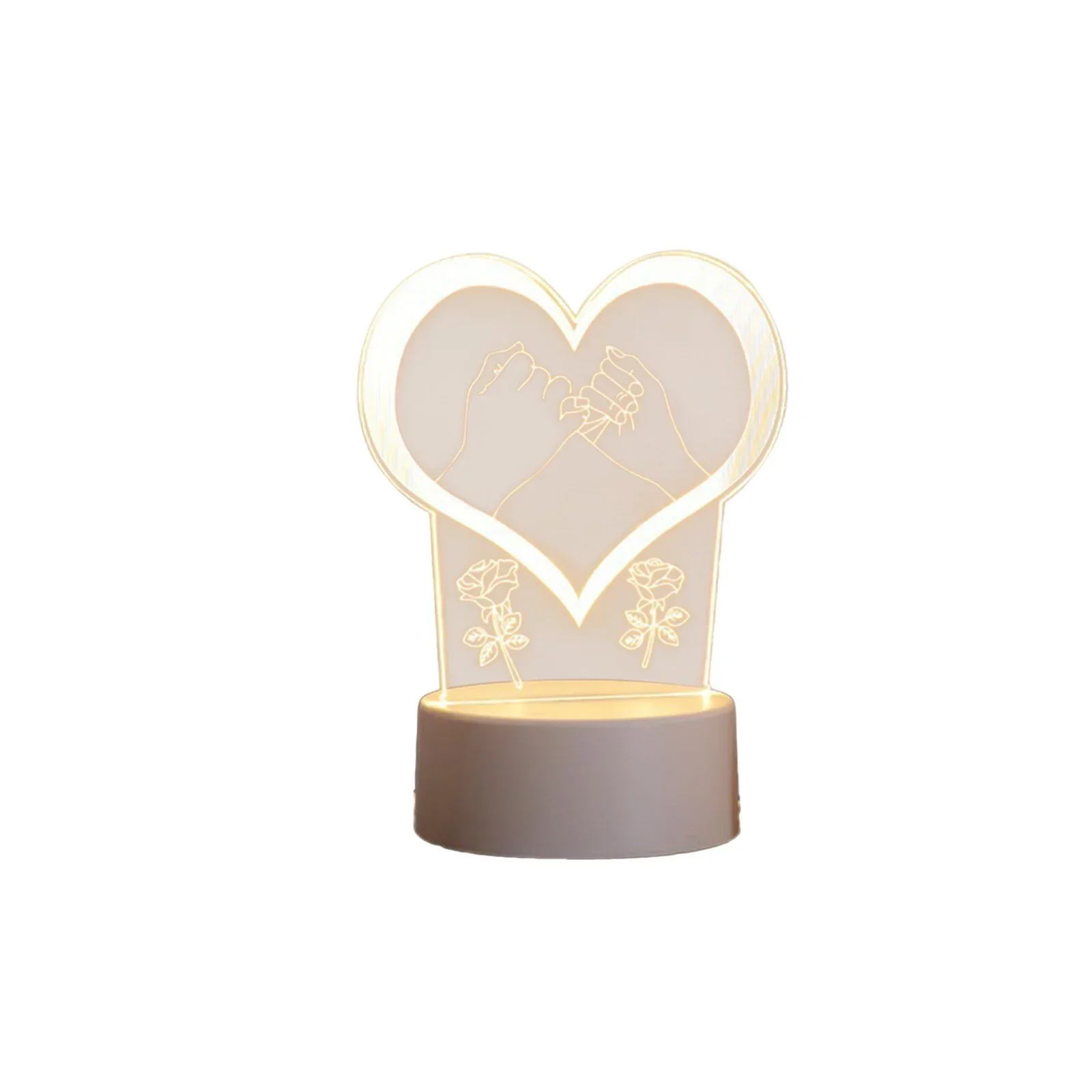 USB Acrylic 3D Night Light Lamp - Image 3