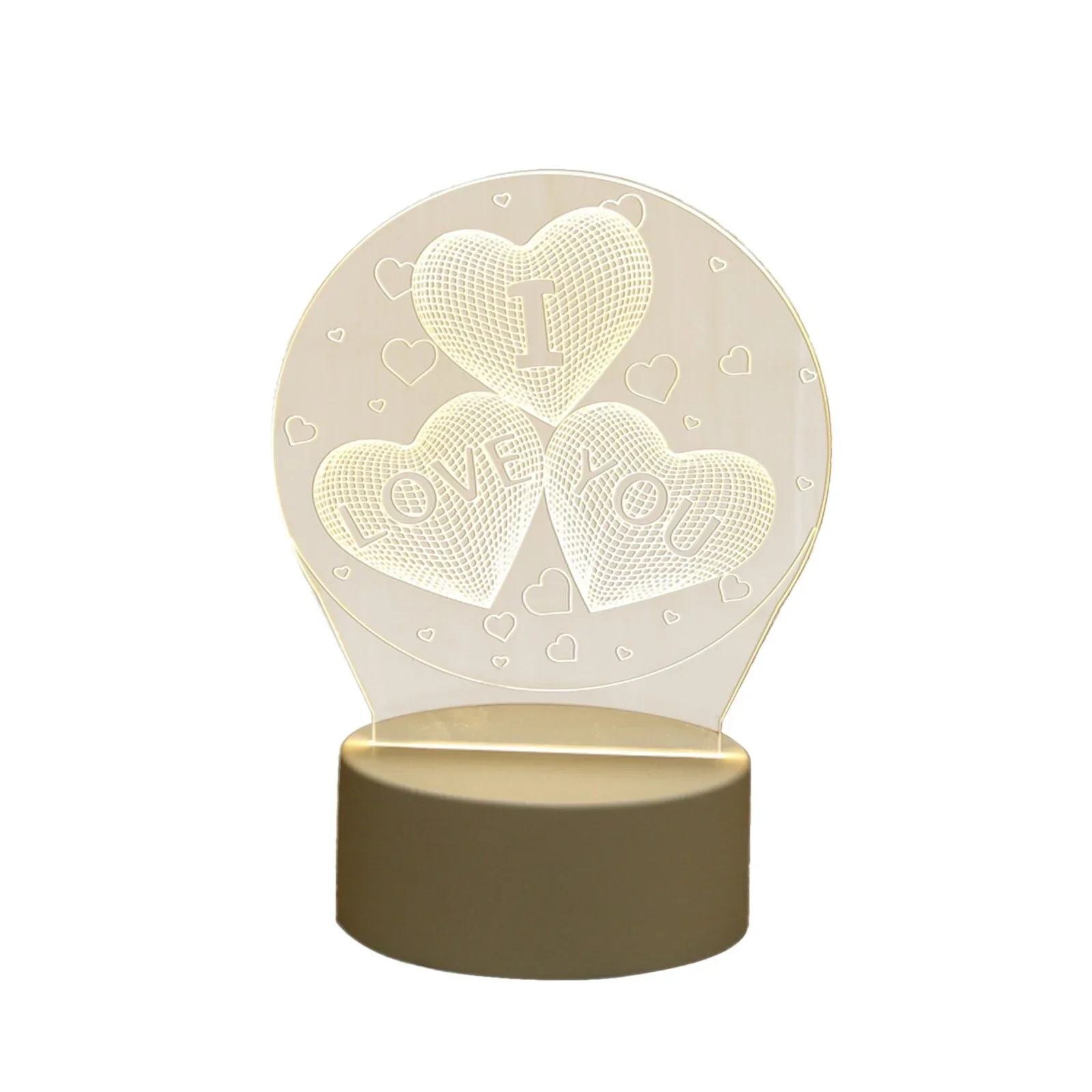 USB Acrylic 3D Night Light Lamp - Image 5