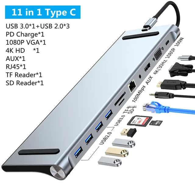USB C Laptop Docking Station HUB - Image 12