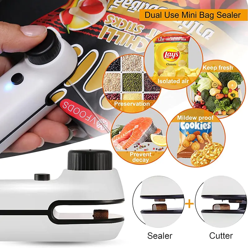 USB Mini Bag Sealer Cutter - Image 3