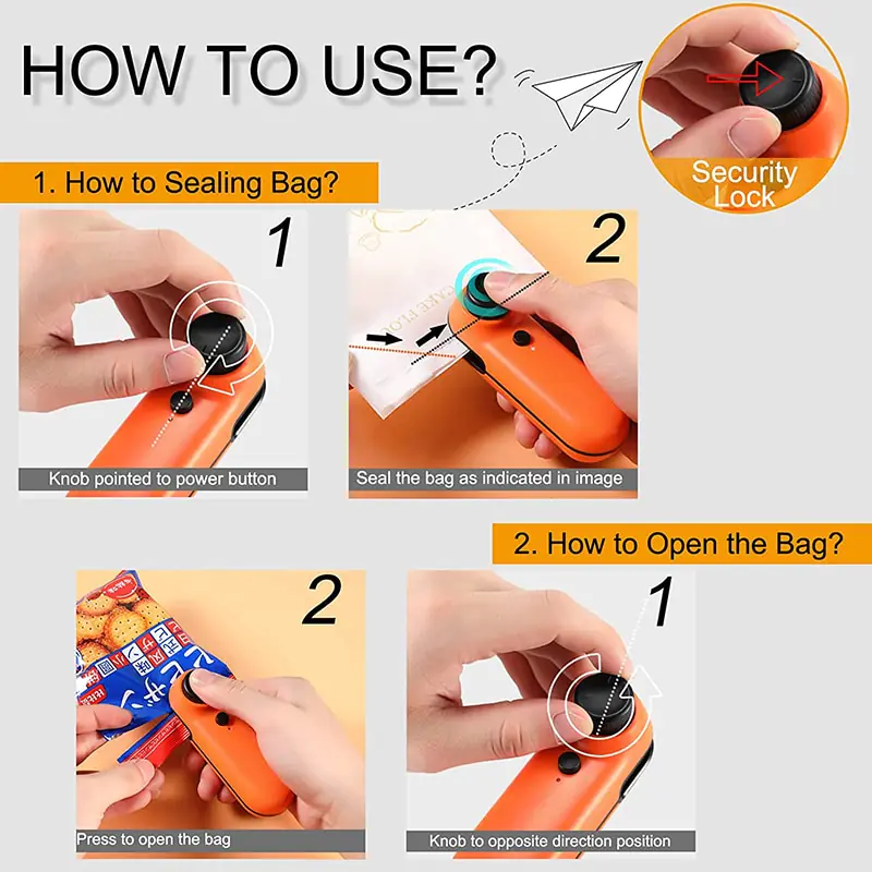 USB Mini Bag Sealer Cutter - Image 4