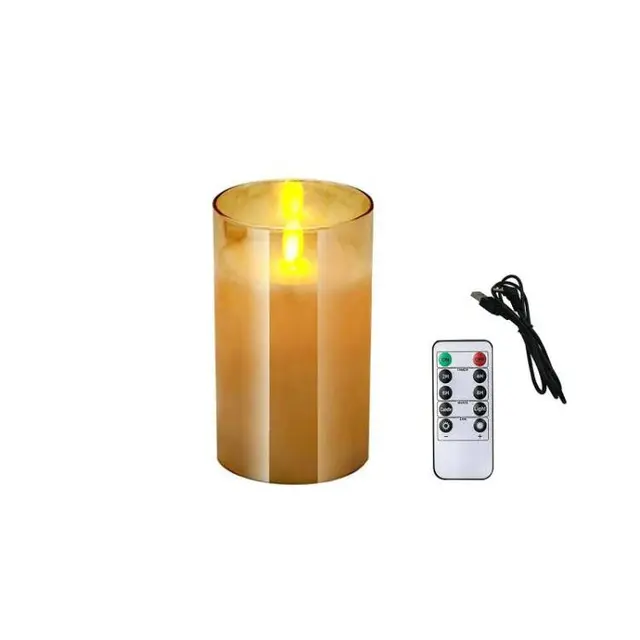 USB Rechargeable LED Pillar Candles - Image 12
