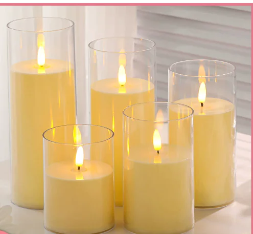 USB Rechargeable LED Pillar Candles - Image 2