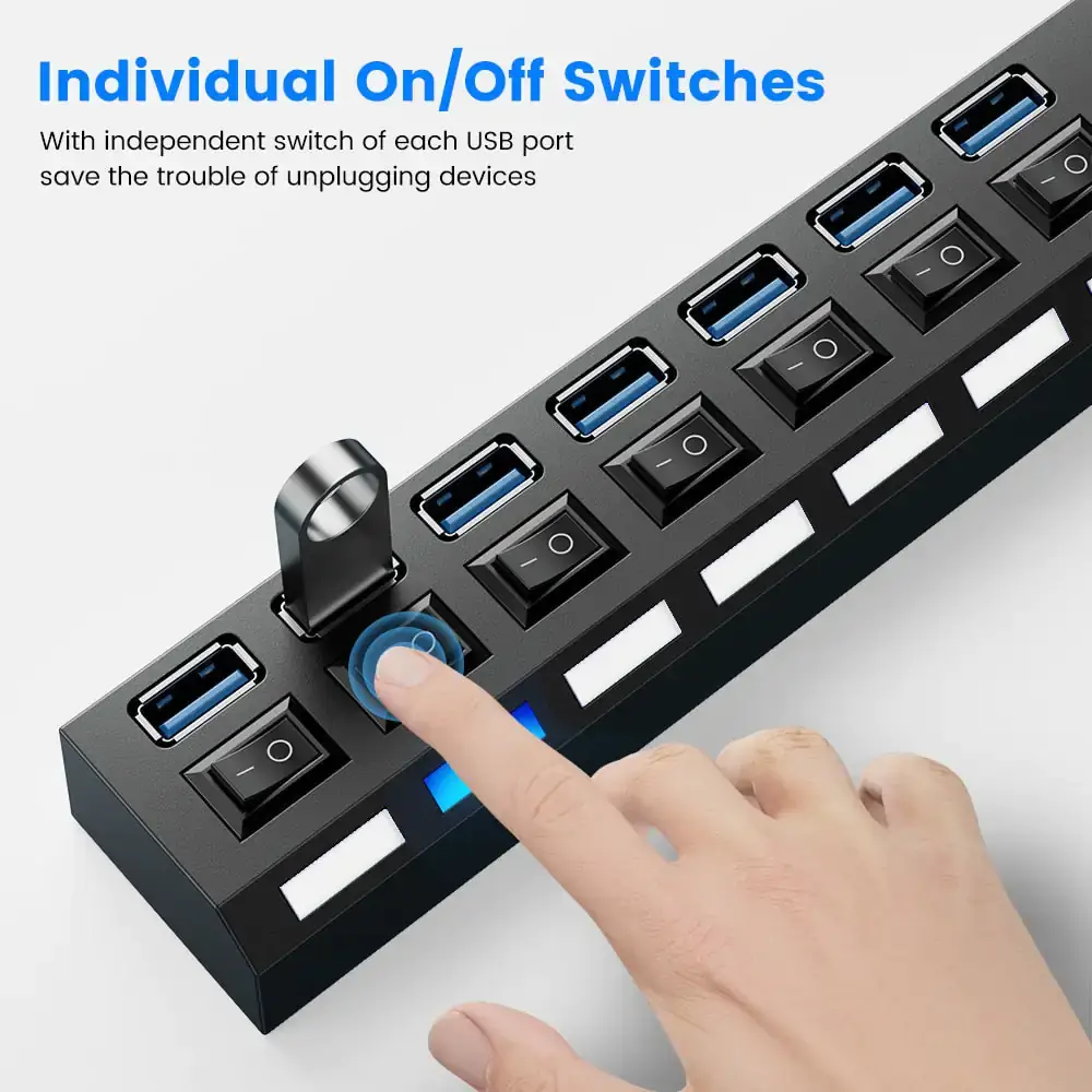 USB 2.0 Hub with Switch - Image 5