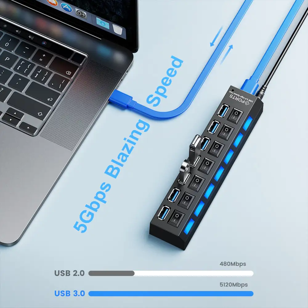 USB 2.0 Hub with Switch - Image 7