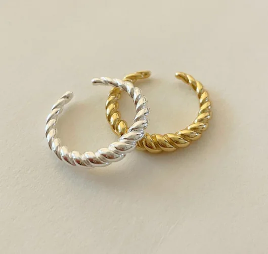 Vintage 925 Sterling Silver Knotted Design Ring - Image 2
