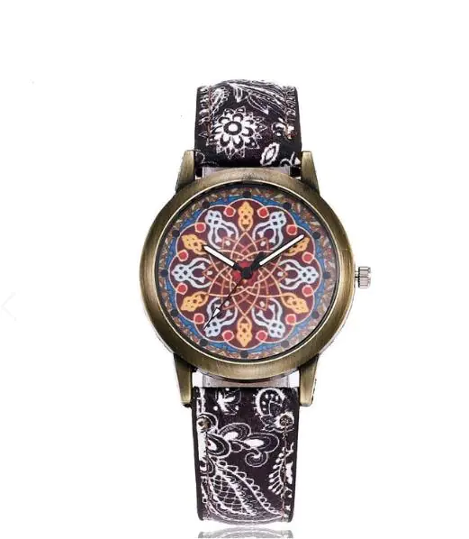 Vintage Ethnic Print Women's Quartz Watch Gift - Image 2