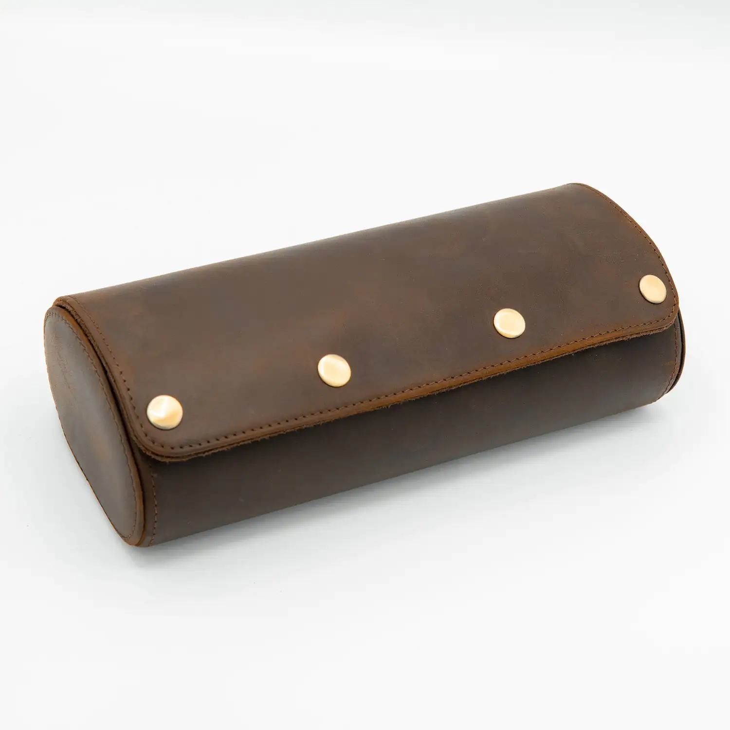 Vintage Leather Watch Roll - Image 4