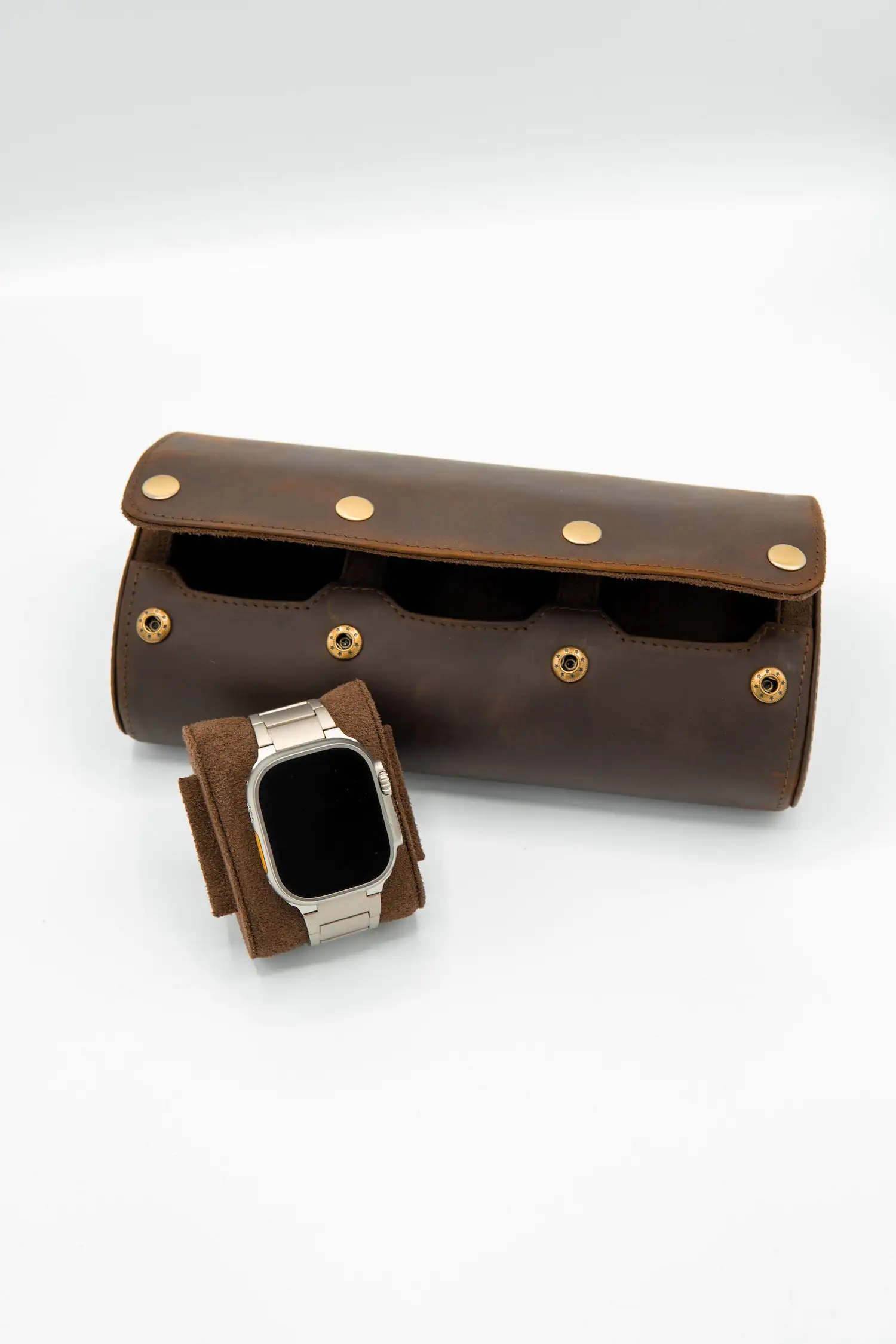 Vintage Leather Watch Roll - Image 5