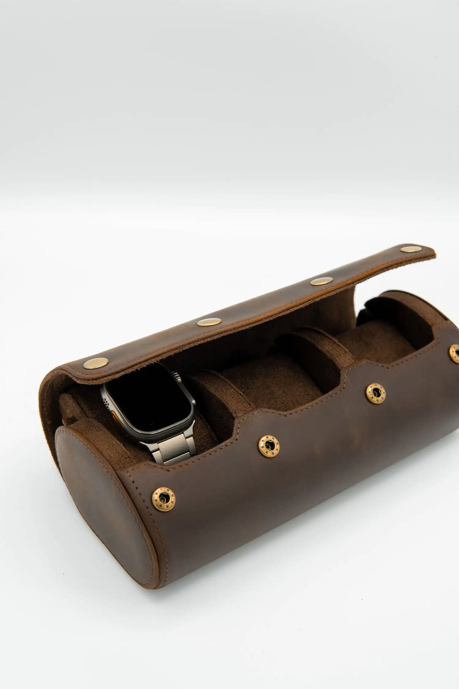Vintage Leather Watch Roll - Image 8