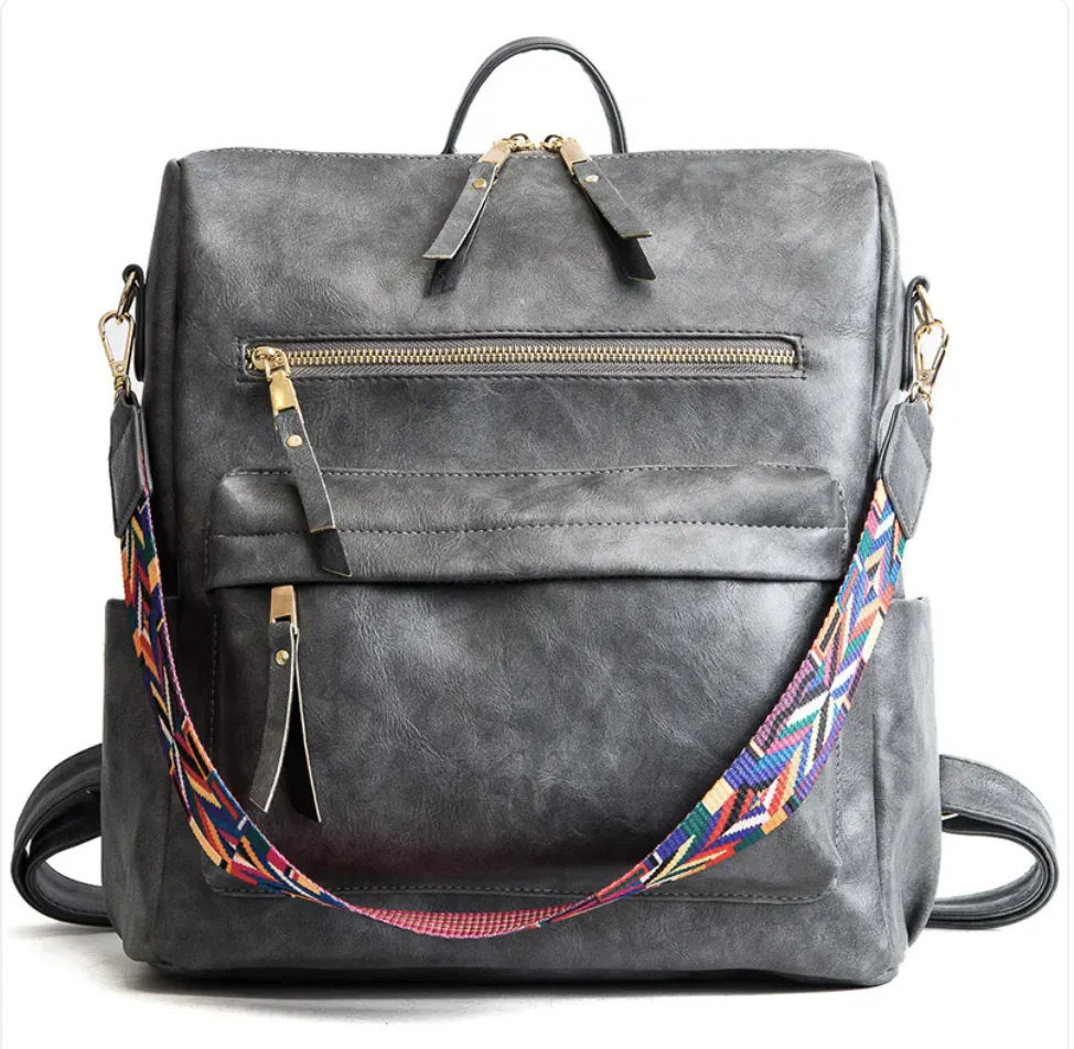 Vintage Soft Leather Backpack - Image 11