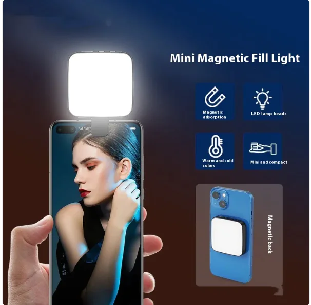 W42 Mini Magnetic Mobile Phone Fill-in Light for Live Shooting - Image 5