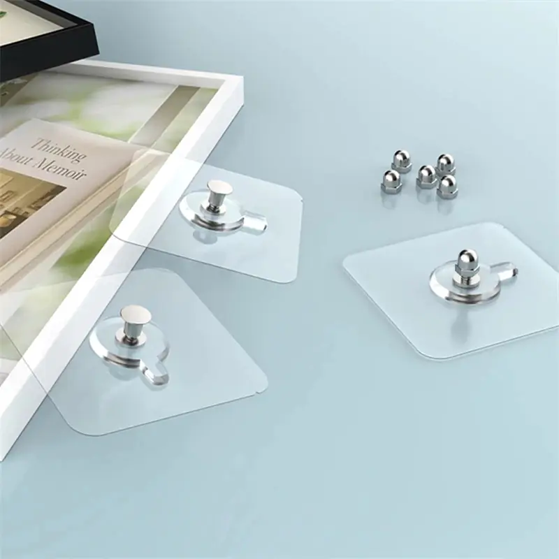 Waterproof Transparent PVC Adhesive Wall Hook Hanger - Image 2