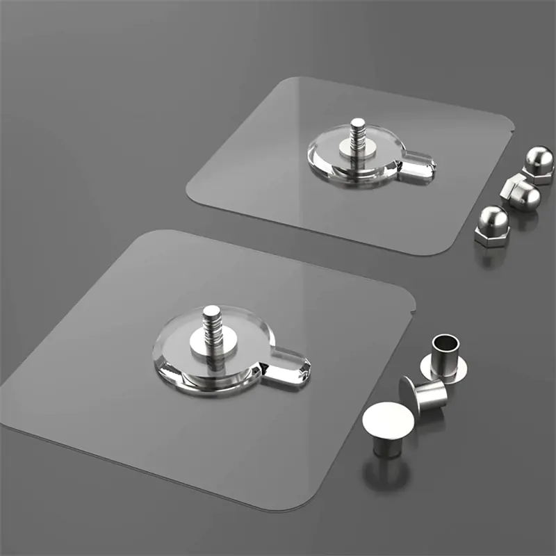 Waterproof Transparent PVC Adhesive Wall Hook Hanger - Image 4