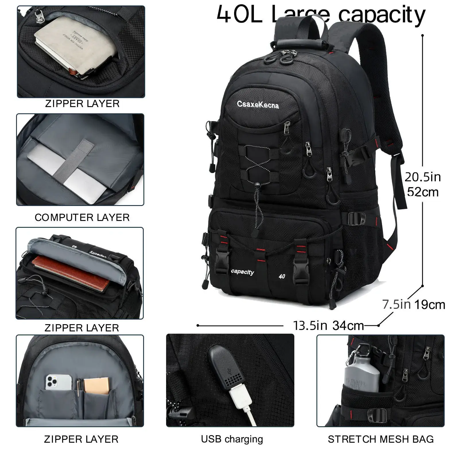 Waterproof Travel Backpack: Ideal for Outdoor Hiking - Image 2