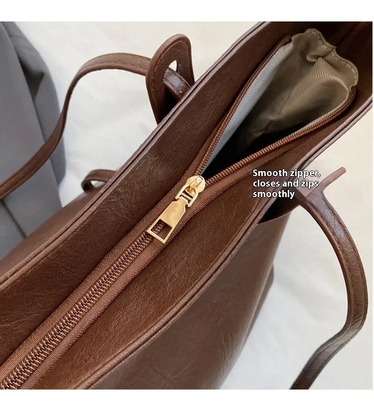 Western Style One Shoulder Commuter Bag Fashion Large Capacity Totes - Image 4