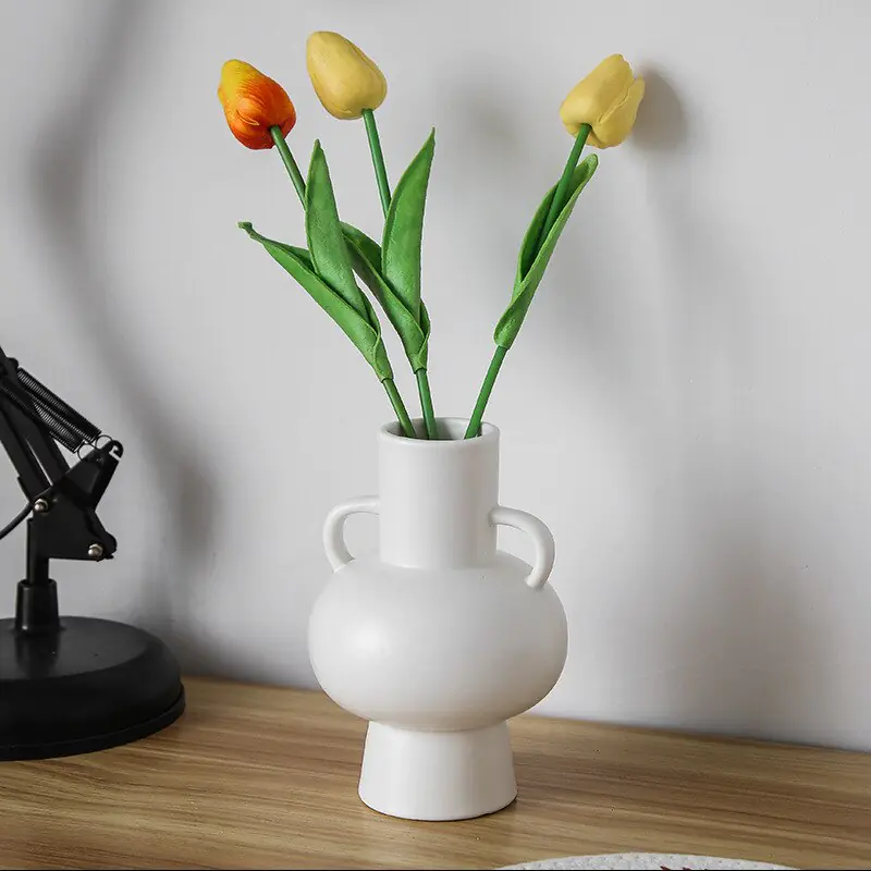White Black Ceramic Vases - Image 4