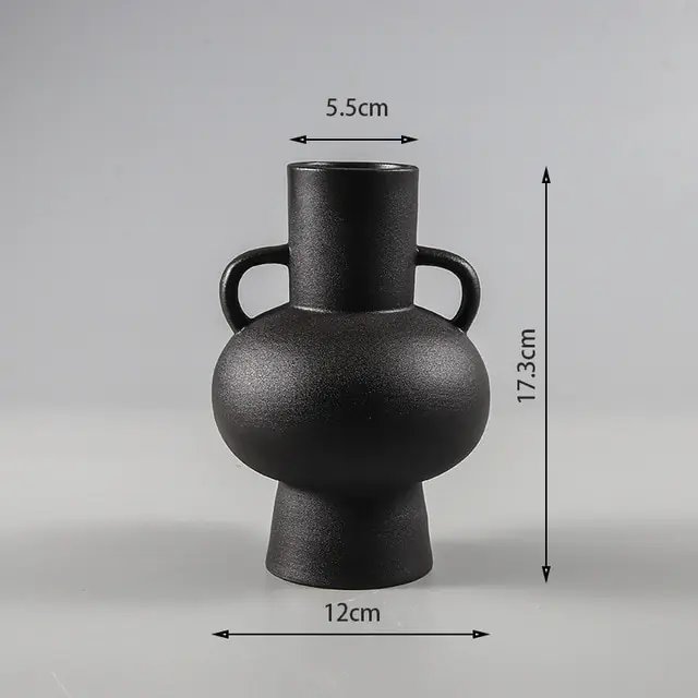 White Black Ceramic Vases - Image 7