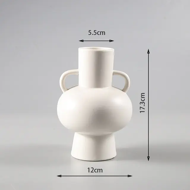 White Black Ceramic Vases - Image 8