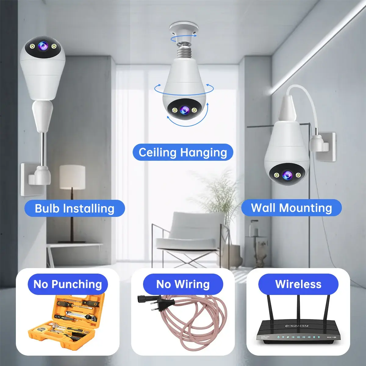 WiFi Bulb Camera with Night Vision - Image 11