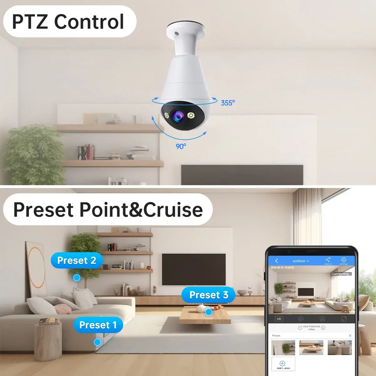 WiFi Bulb Camera with Night Vision - Image 5