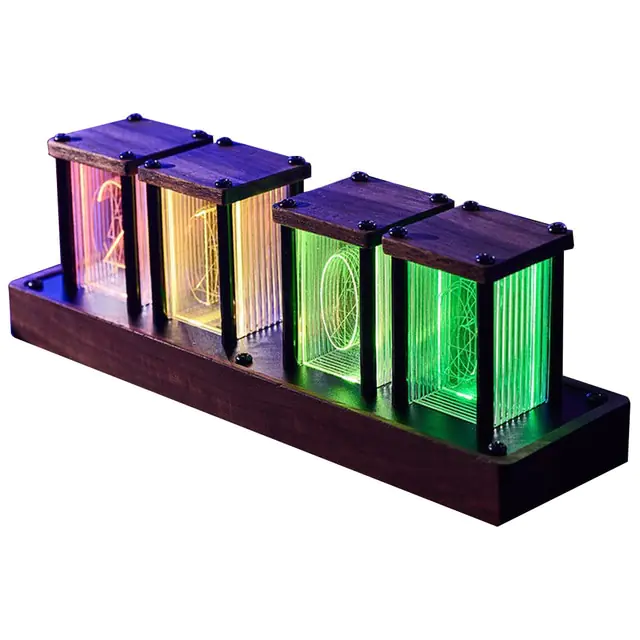 WiFi RGB Nixie Glow Tube Clock LED Digital Table Ornament - Image 8