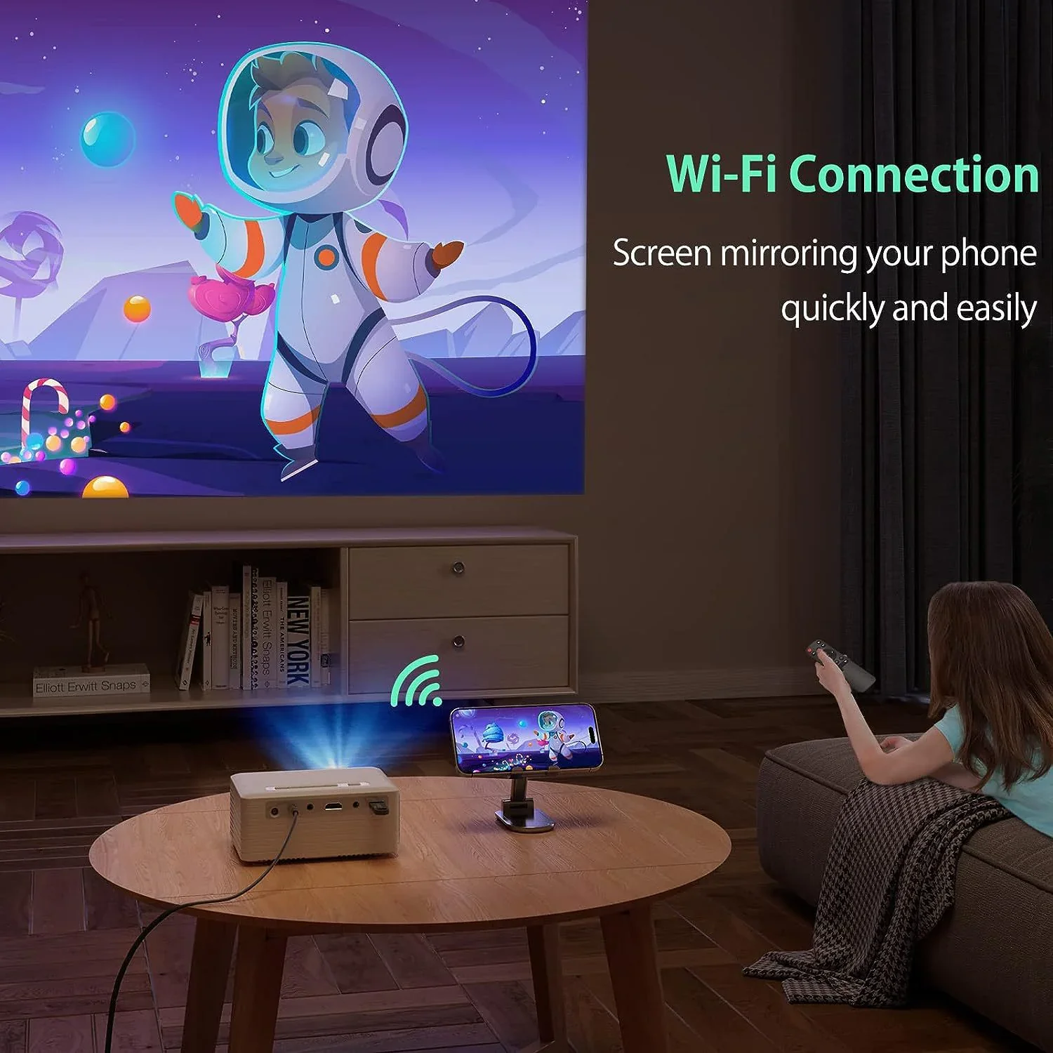 WIFI Wireless Projector Bluetooth 720p HD - Image 6