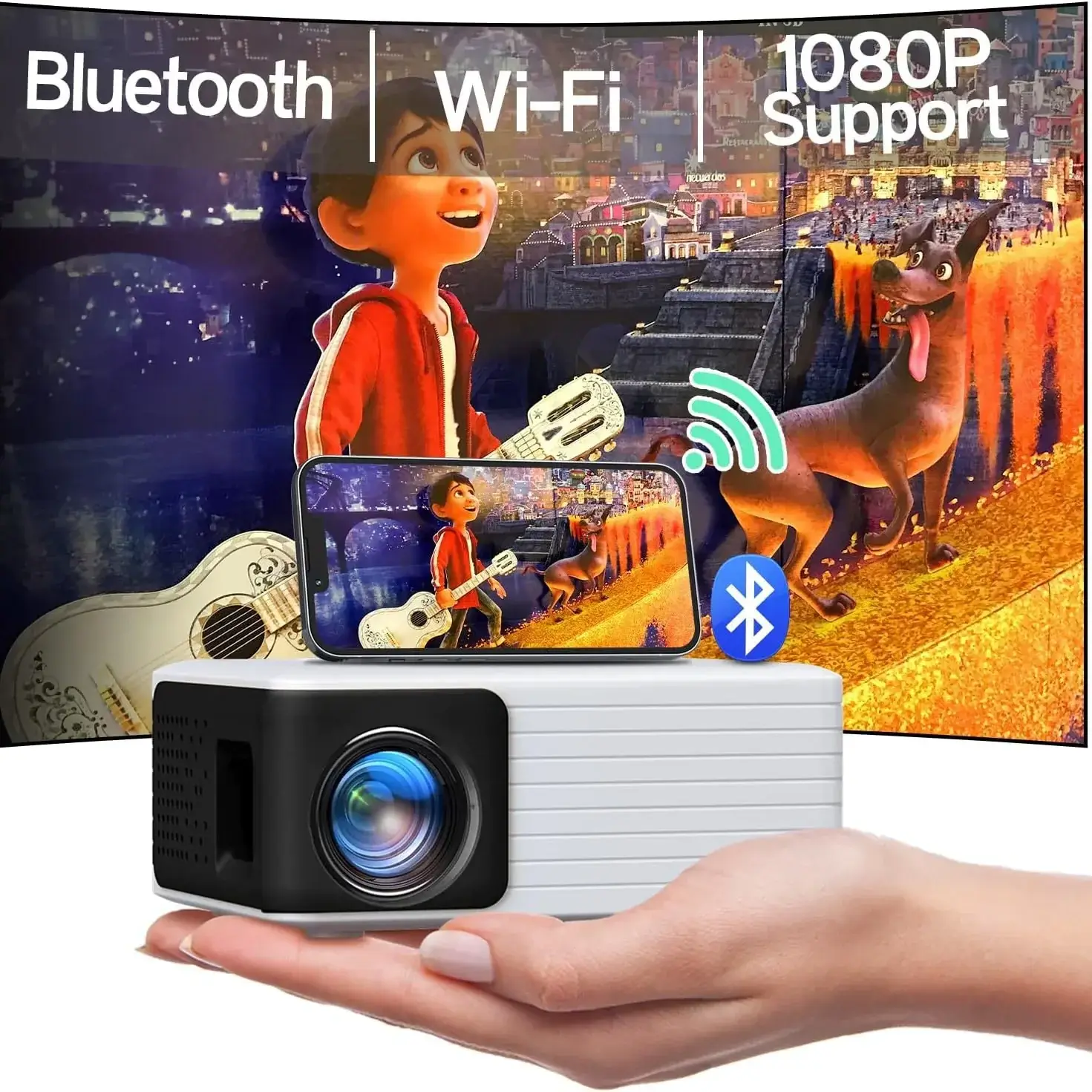 WIFI Wireless Projector Bluetooth 720p HD - Image 8
