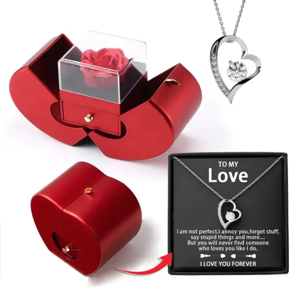Women's Hollow Heart Necklace Set - Image 11