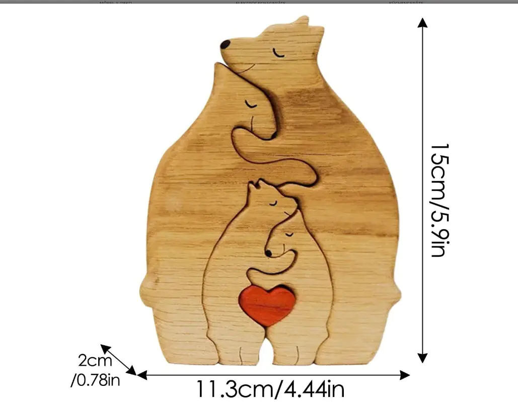 Wooden Animal Puzzle Decor Set - Image 10