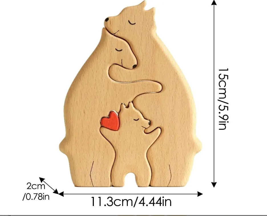 Wooden Animal Puzzle Decor Set - Image 11