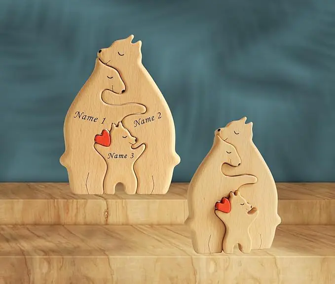Wooden Animal Puzzle Decor Set - Image 14