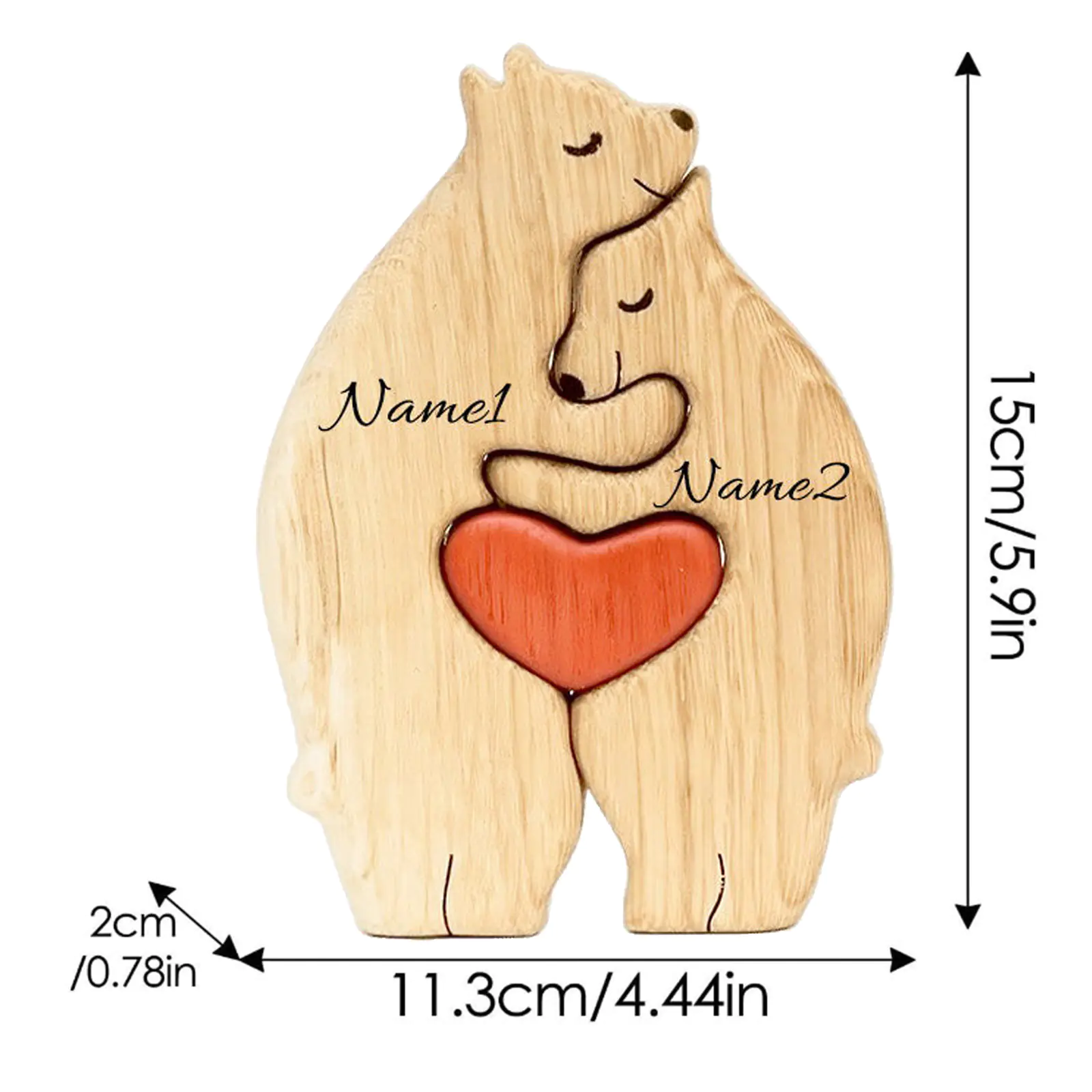 Wooden Animal Puzzle Decor Set - Image 2