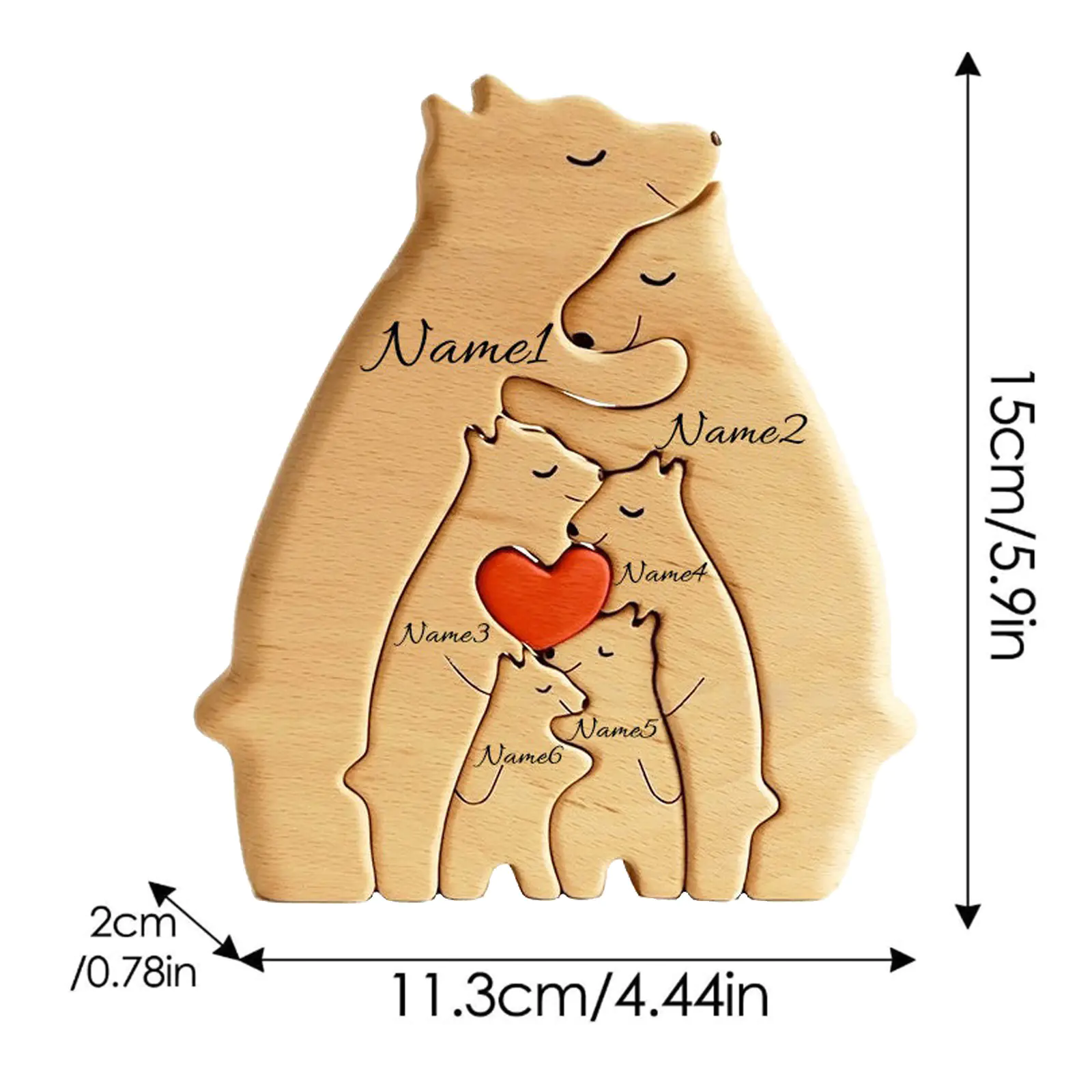 Wooden Animal Puzzle Decor Set - Image 5