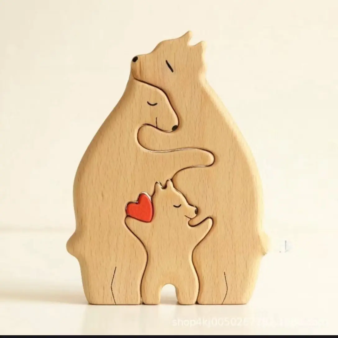 Wooden Animal Puzzle Decor Set - Image 6