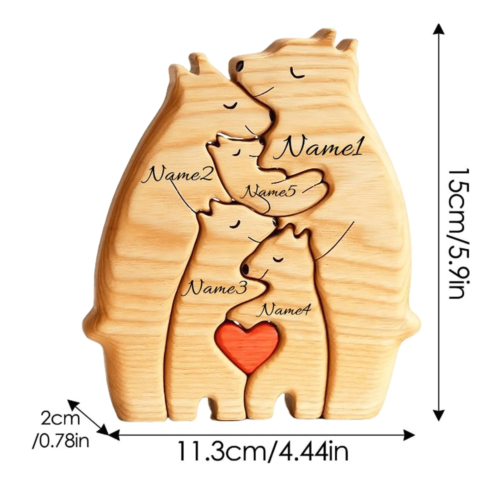 Wooden Animal Puzzle Decor Set - Image 8